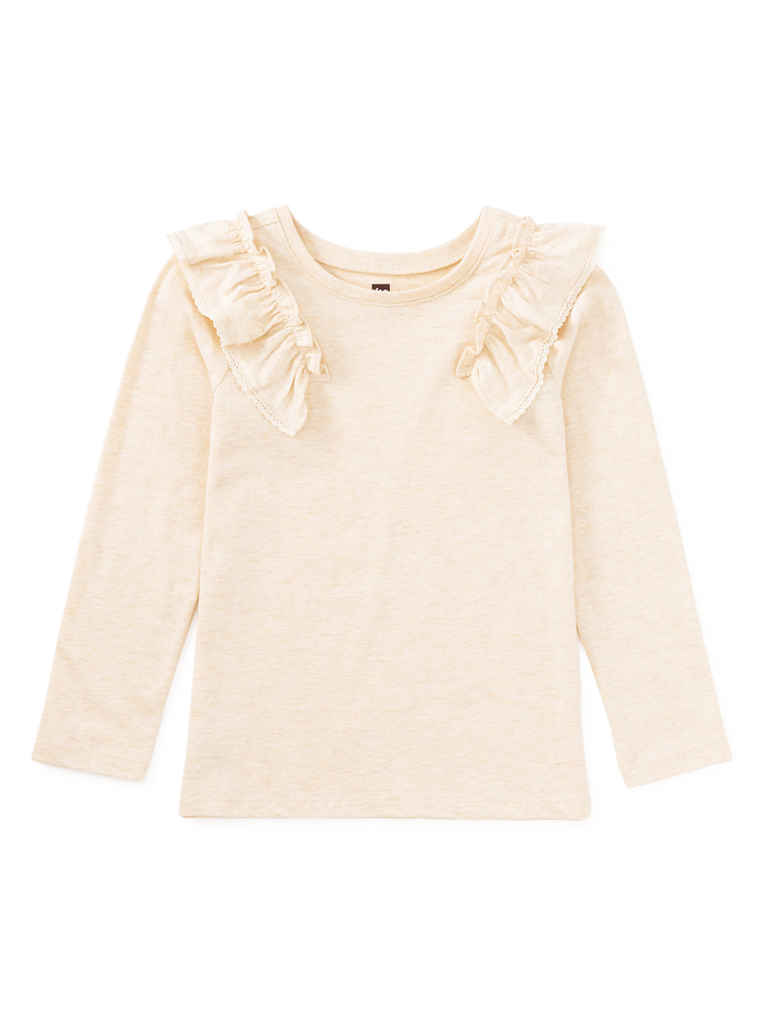 Long Sleeve Lace Trim Top