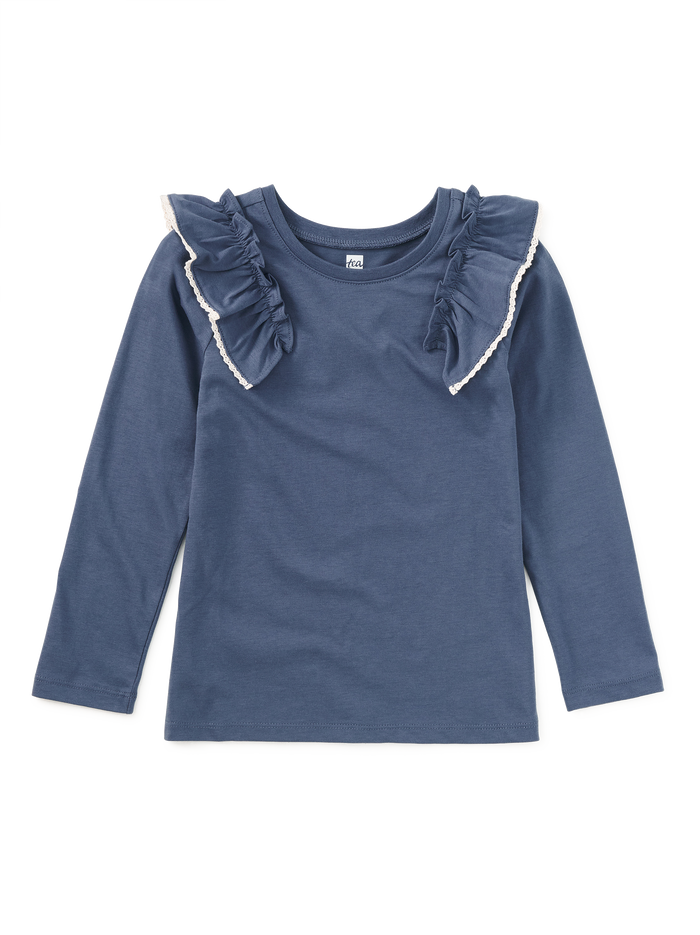 Long Sleeve Lace Trim Top