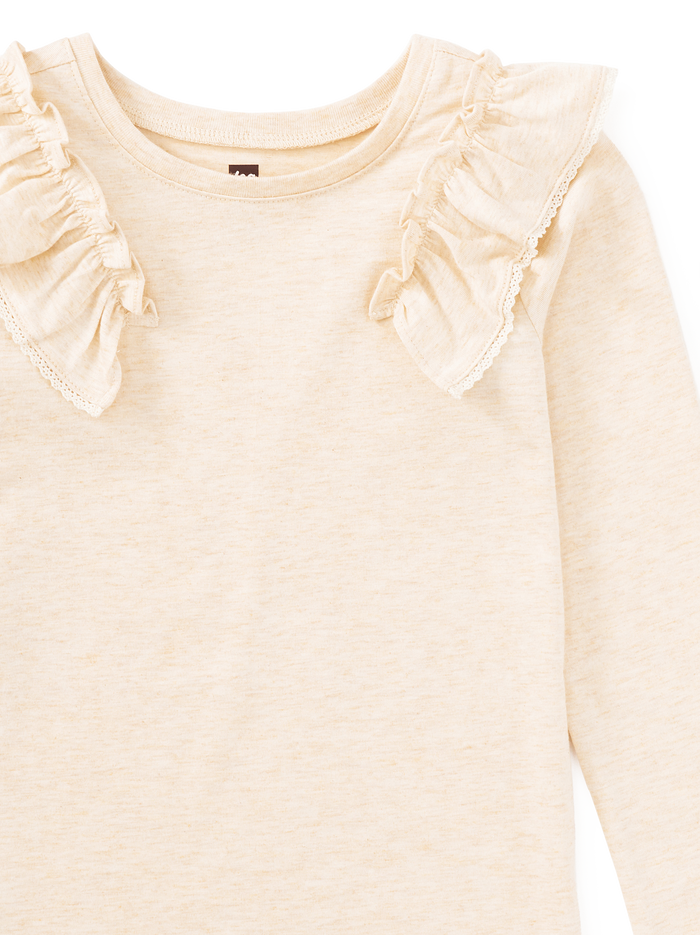 Long Sleeve Lace Trim Top