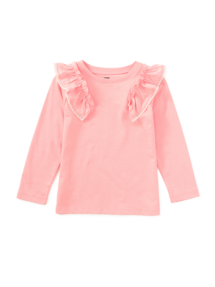 Long Sleeve Lace Trim Top