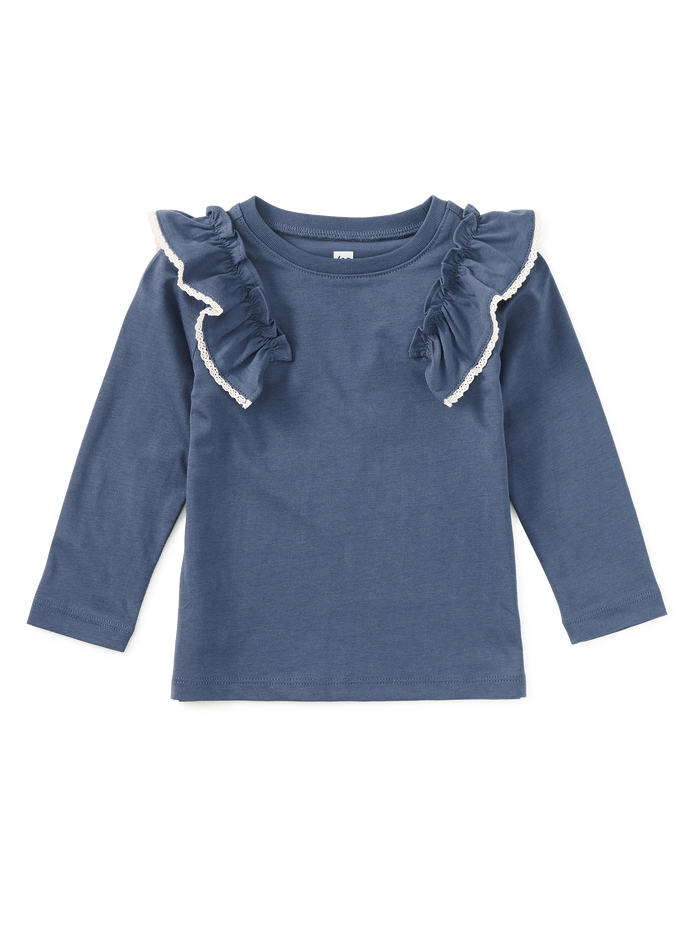 Long Sleeve Lace Trim Top