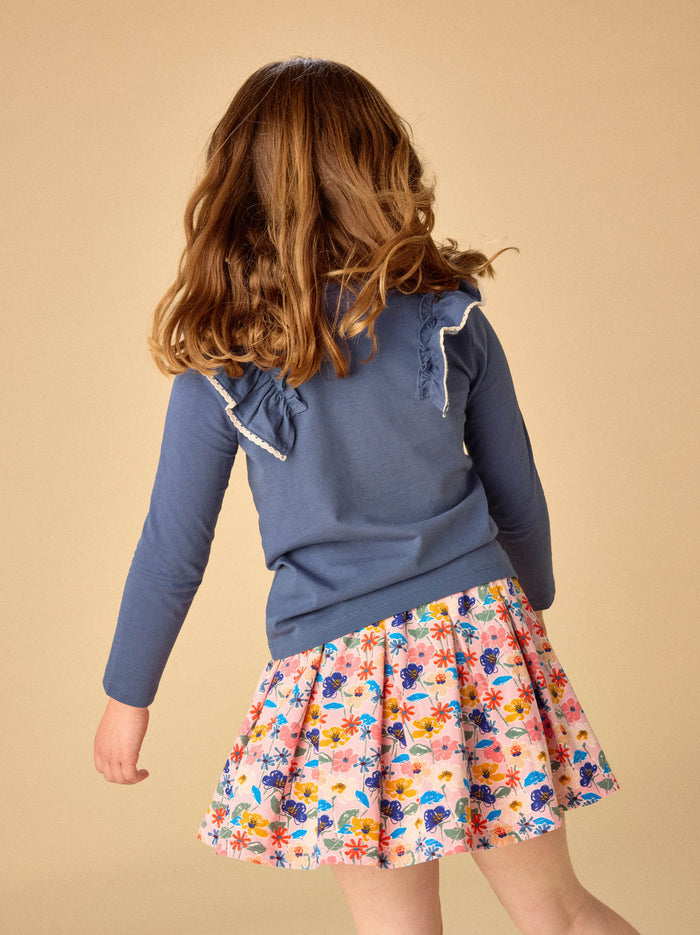 Long Sleeve Lace Trim Top