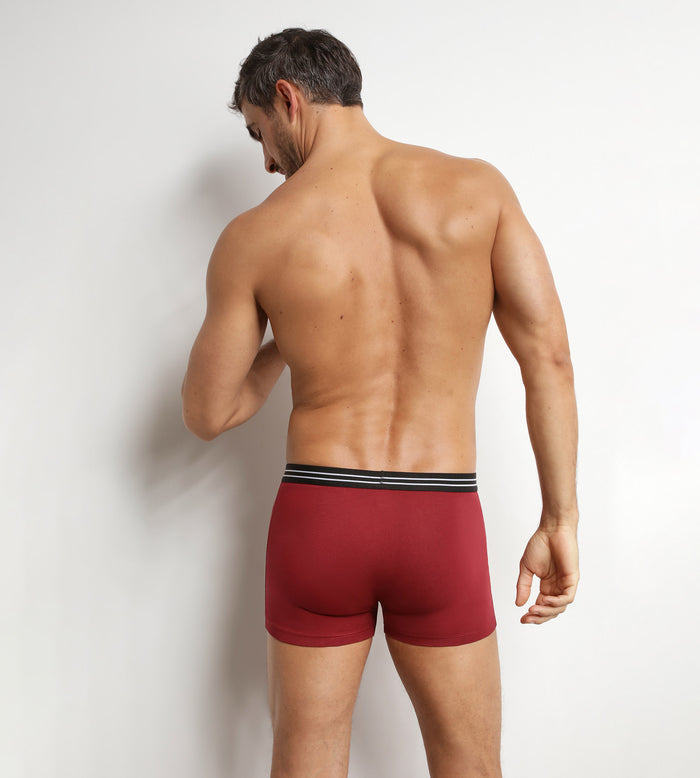 Lot de 2 boxers homme en coton stretch Rouge EcoDim