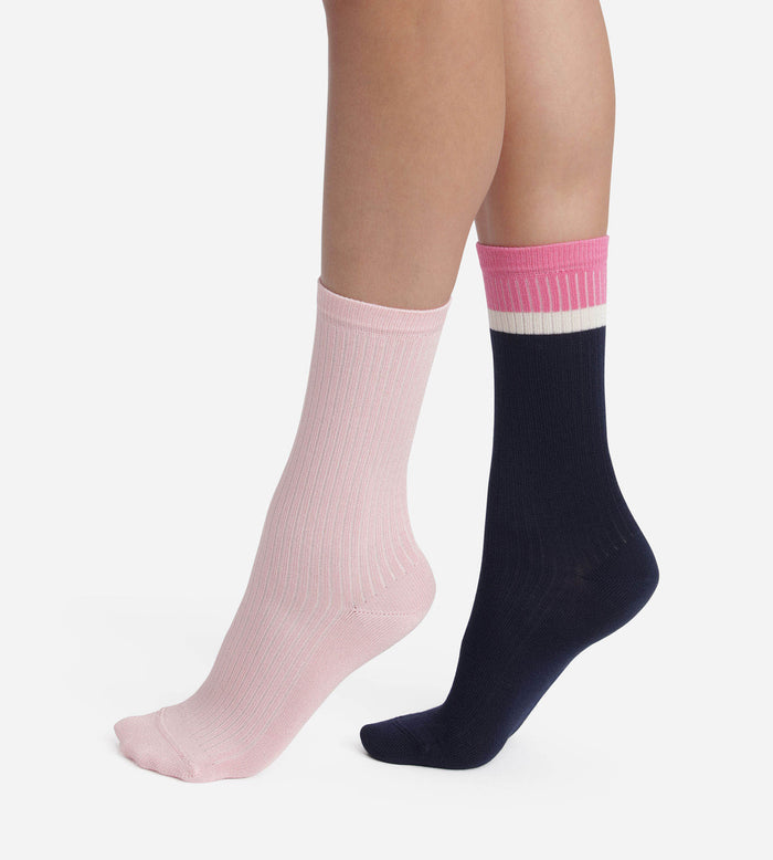 Lot de 2 paires de chaussettes en coton Marine Rose Dim Modal