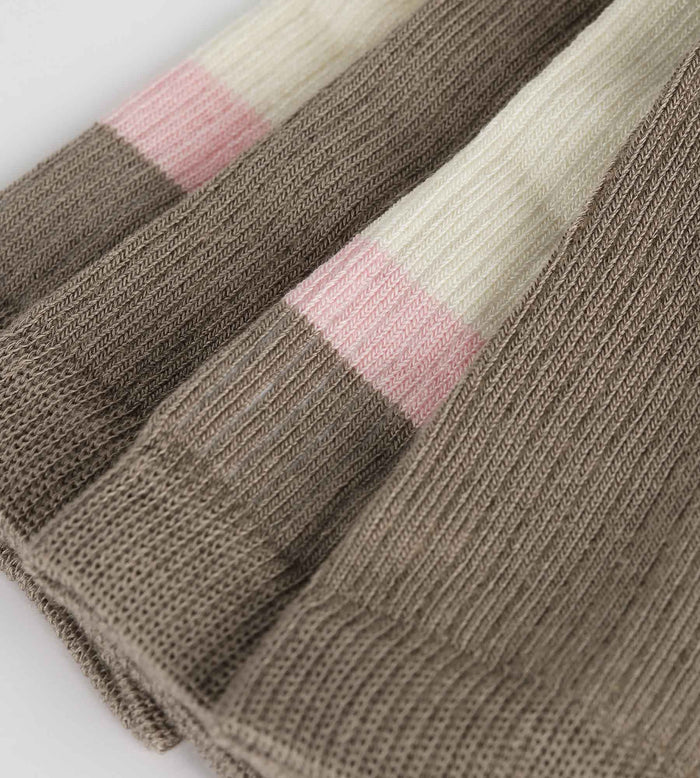 Lot de 2 paires de chaussettes en coton Taupe Ivoire Dim Modal