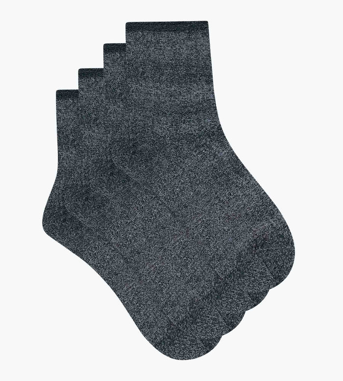 Lot de 2 paires de chaussettes femme lurex Noir Dim Mode
