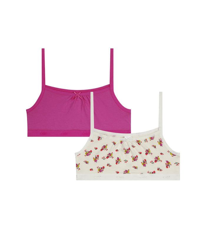 Lot de 2 soutiens-gorge fille coton stretch Rose Ocre Les Pockets