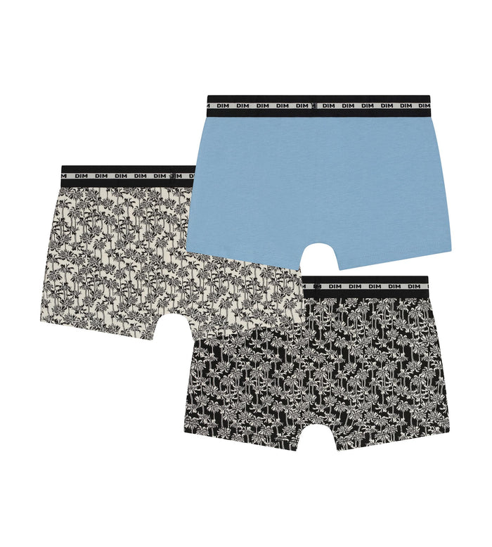 Lot de 3 boxers enfant motif palmiers Dim Coton Stretch