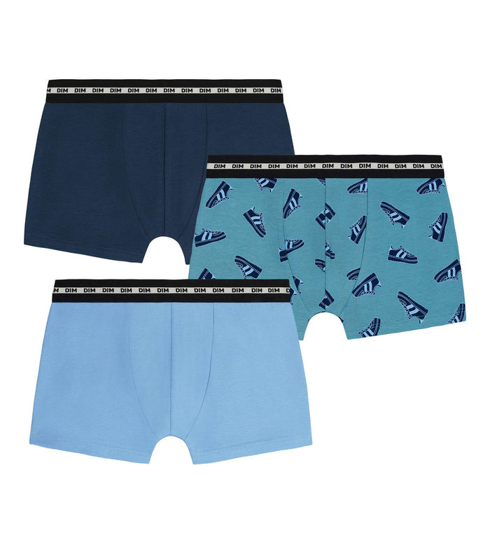 Lot de 3 boxers garçon coton stretch motifs Streetwear EcoDim Mode
