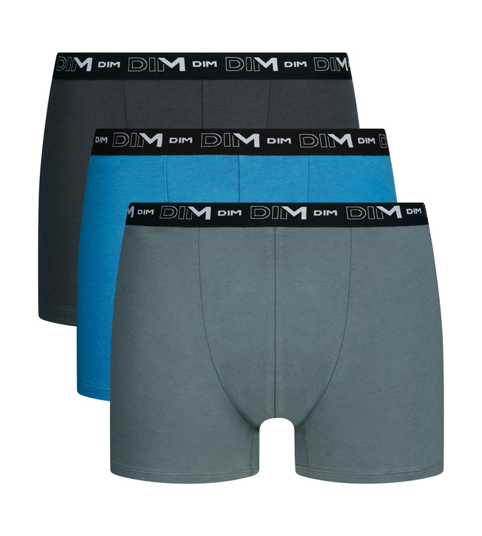 Lot de 3 boxers homme Bleu Elegant Dim Coton Stretch