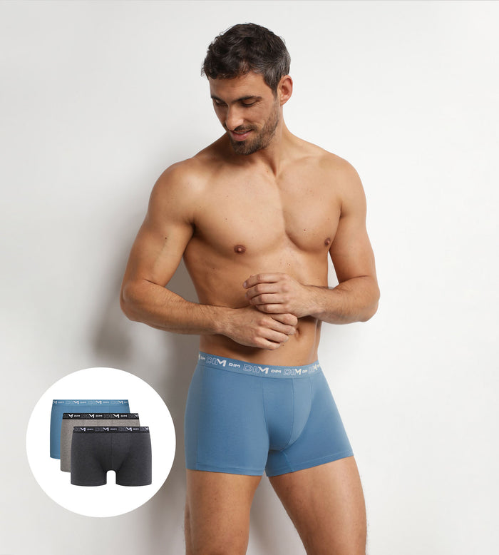 Lot de 3 boxers homme City Chiné Dim Coton Stretch