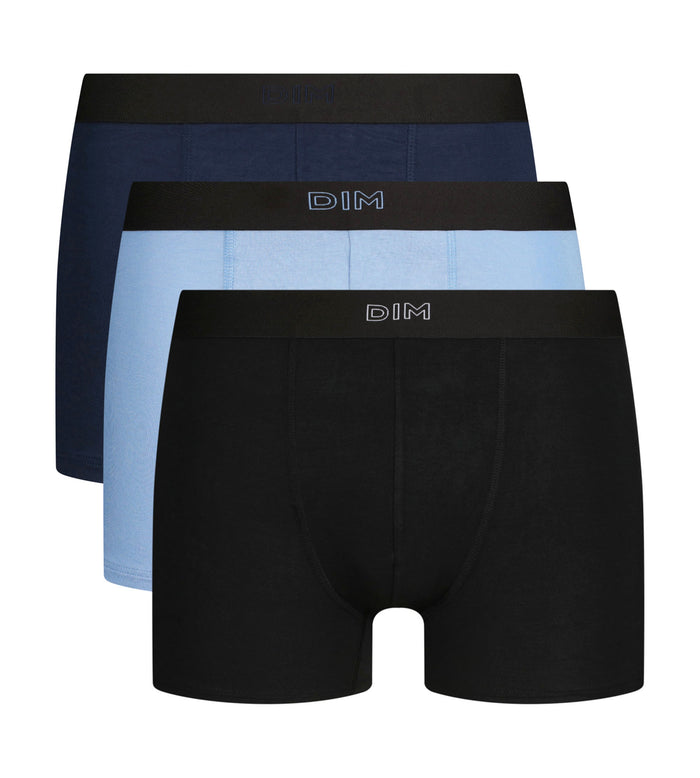 Lot de 3 boxers homme en coton Noir Bleu Ultra doux