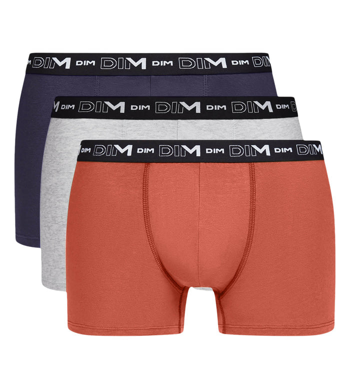 Lot de 3 boxers homme Hexagone Dim Coton Stretch