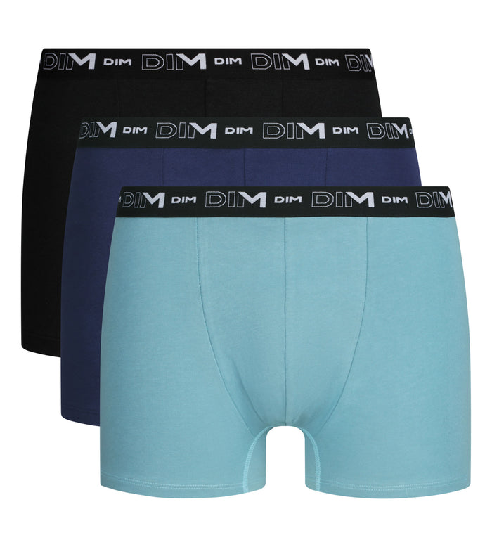 Lot de 3 boxers homme Intemporel Bleu Ciel Dim Coton Stretch