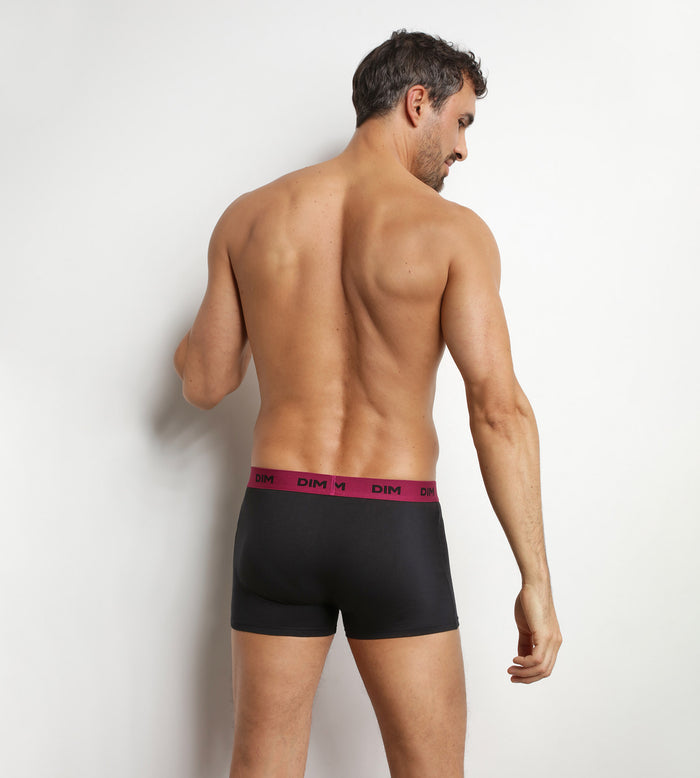 Lot de 3 boxers homme noir ceinture colorée Retro Mix & Colors