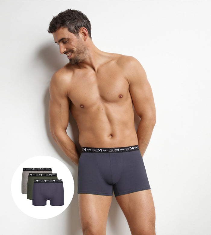 Lot de 3 boxers homme Terrien Dim Coton Stretch
