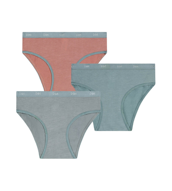 Lot de 3 culottes filles argile Les Pockets Ecodim Kids