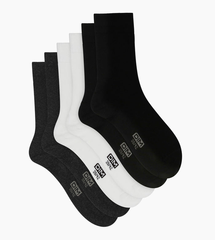 Lot de 3 paires de socquettes basses homme Gris Tuxedo Beige Coton