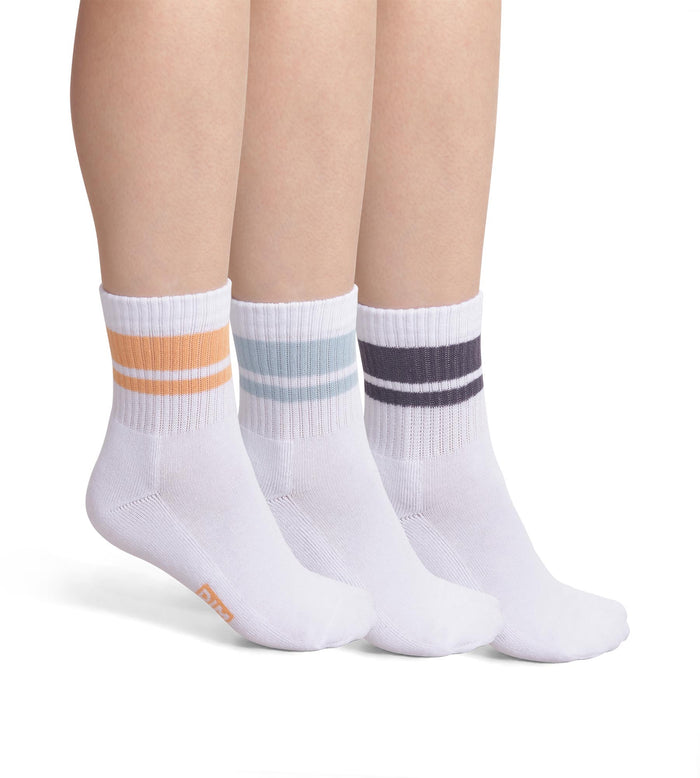 Lot de 3 paires de socquettes enfant Bleu Peche Dim Sport