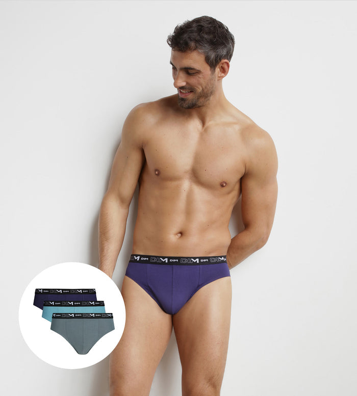 Lot de 3 slips homme Glace Dim Coton Stretch