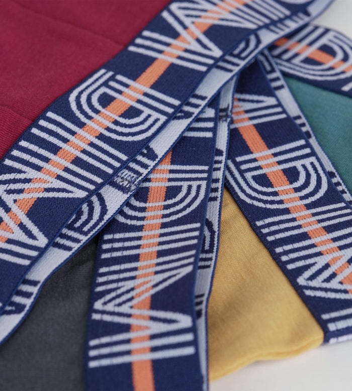 Lot de 4 boxers garçon Bordeaux Jaune Ebene Vert Coton Stretch Kids