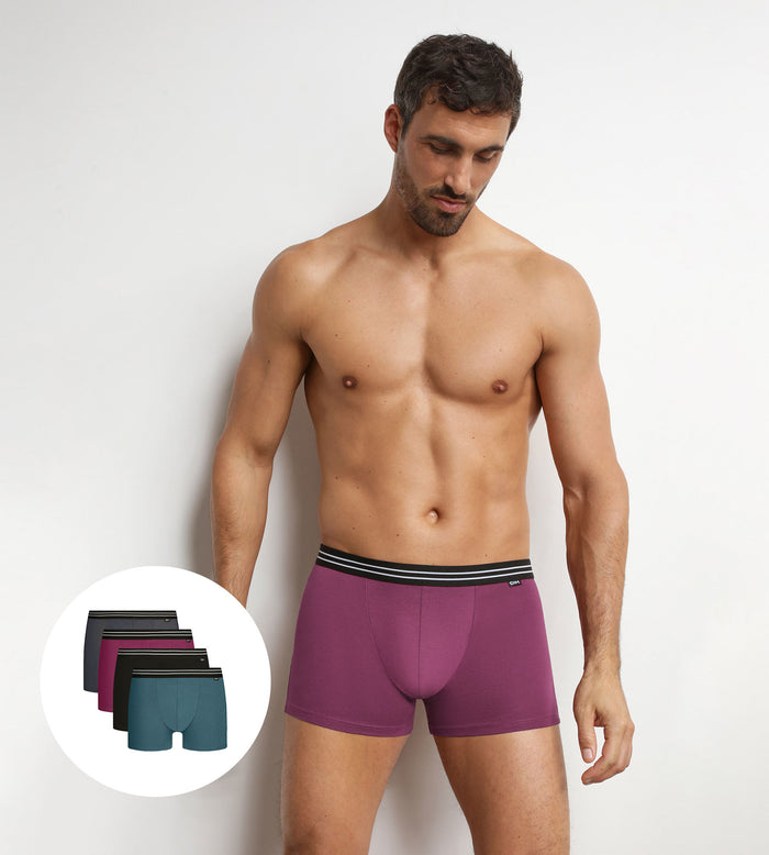 Lot de 4 boxers homme en coton stretch Fusion EcoDim