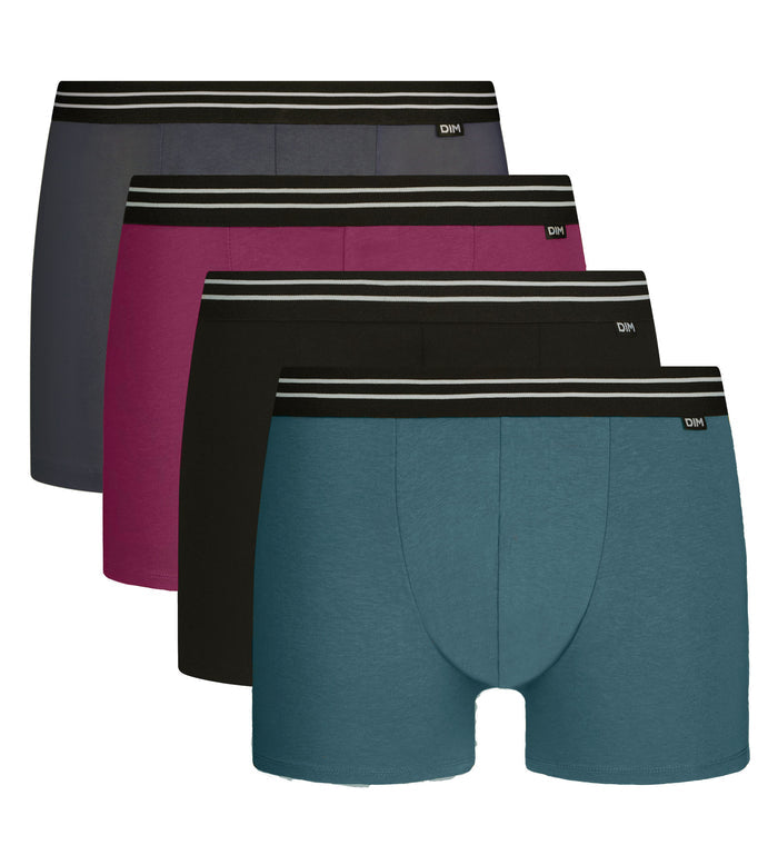 Lot de 4 boxers homme en coton stretch Fusion EcoDim