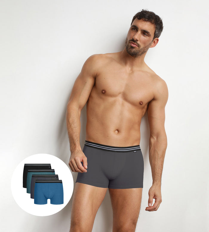 Lot de 4 boxers homme en coton stretch Rivière EcoDim
