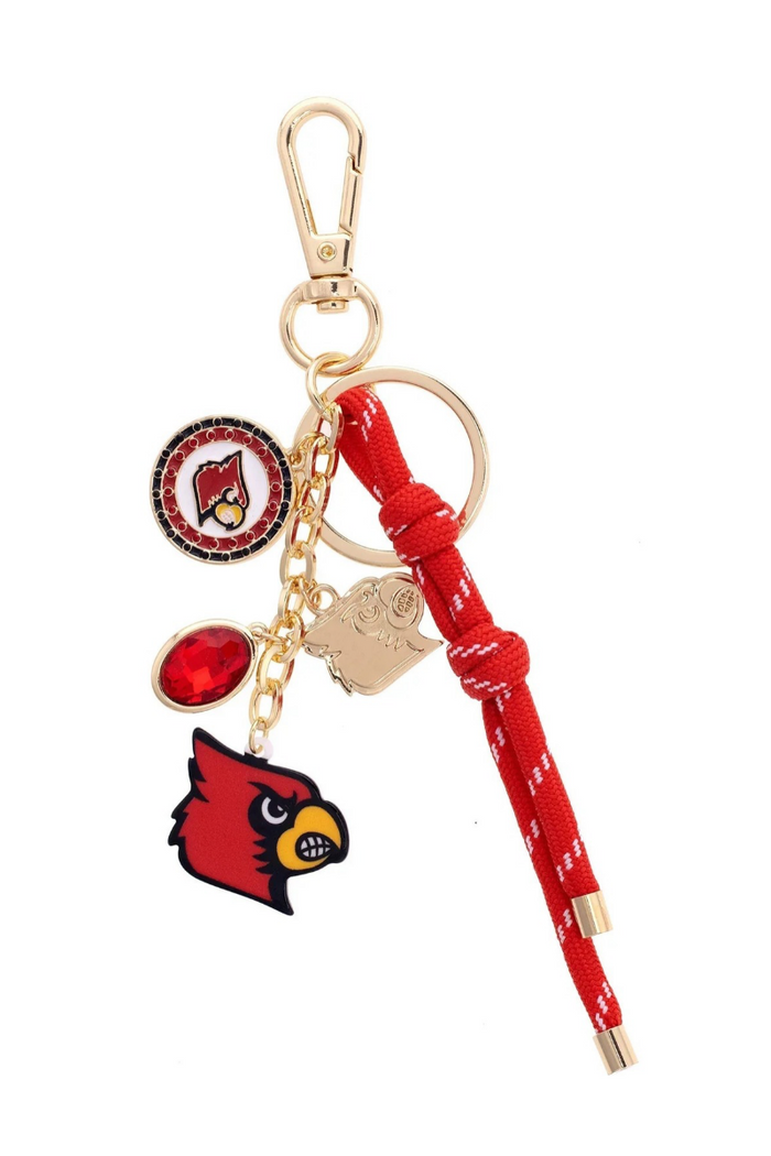 Louisville Cardinals Cluster Bag Charm