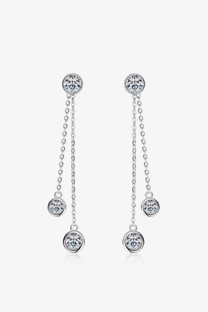 Luxury 2.6 Carat Moissanite Sterling Silver Earrings