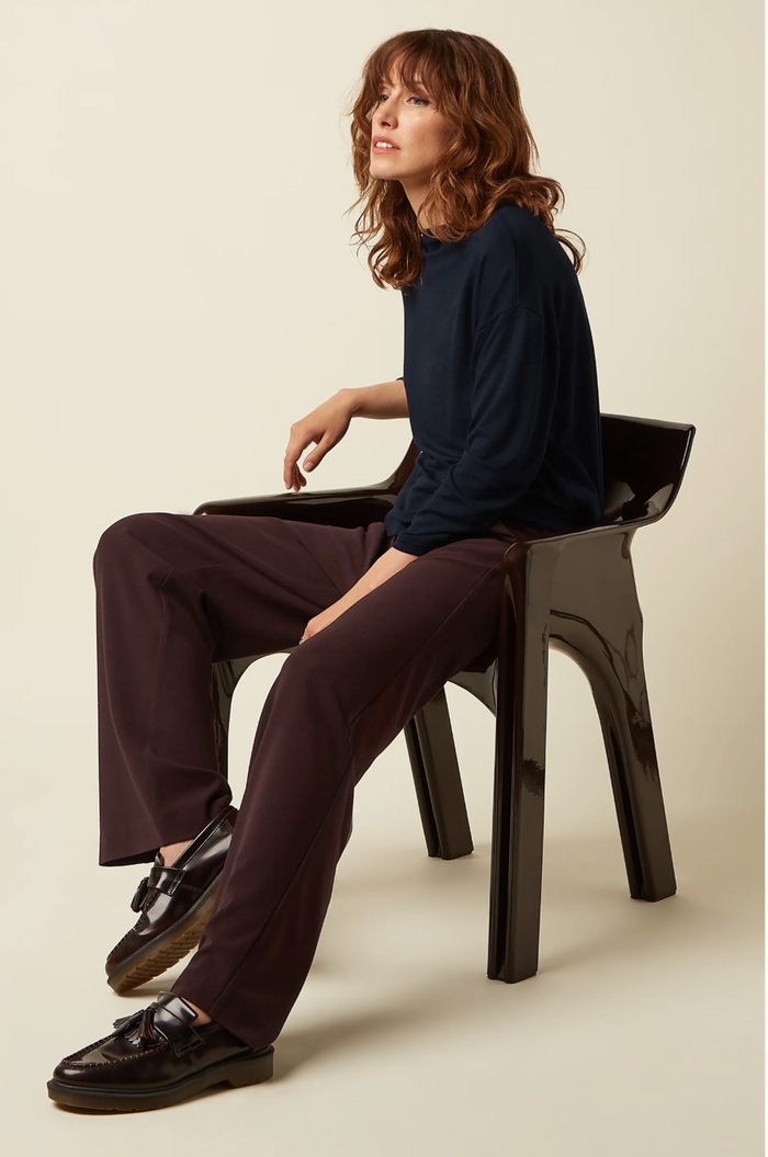 Lynn Pants Woven Crepe, Braun