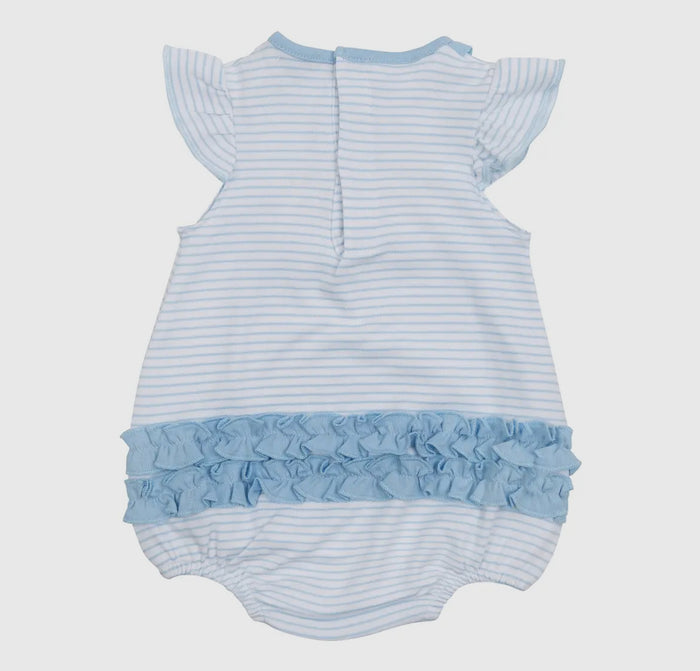 Magnolia Baby Mallard Pond Applique Infant Ruffle Bubble