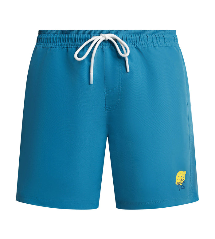 Maillot de bain homme boxer Bleu motif citron Dim Swimwear