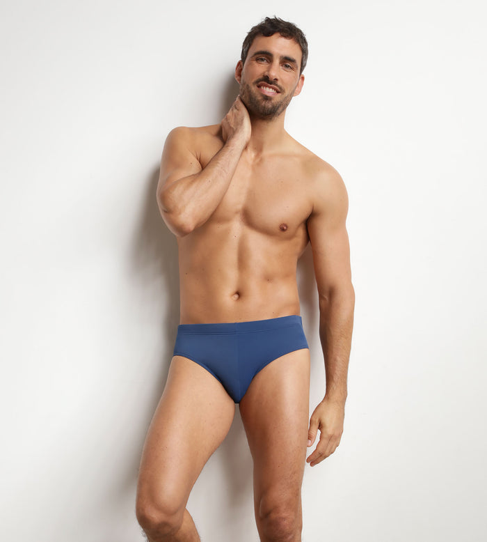 Maillot de bain homme slip Bleu Denim Dim Swimwear
