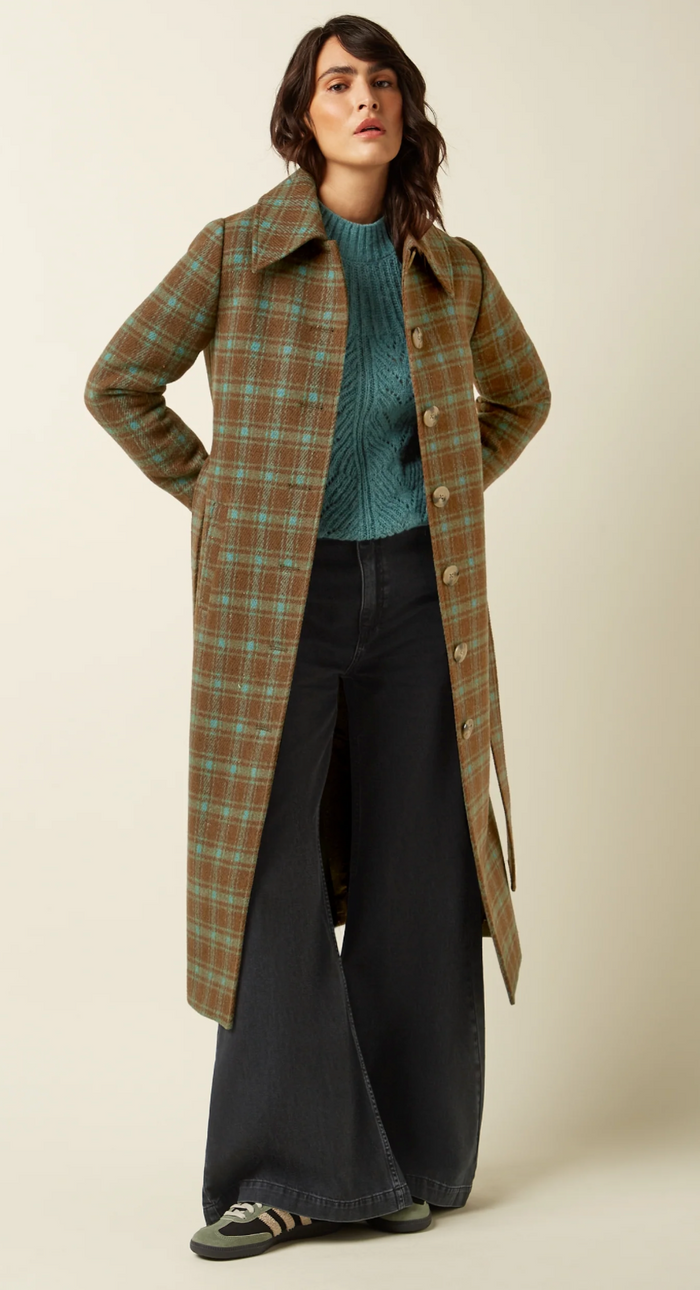 Mantel Arabelle Coppa Check, Bear-Brown