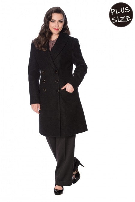 Mantel Leopard Lady, Schwarz, Plus Size