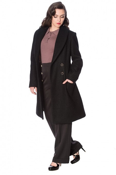 Mantel Leopard Lady, Schwarz, Plus Size