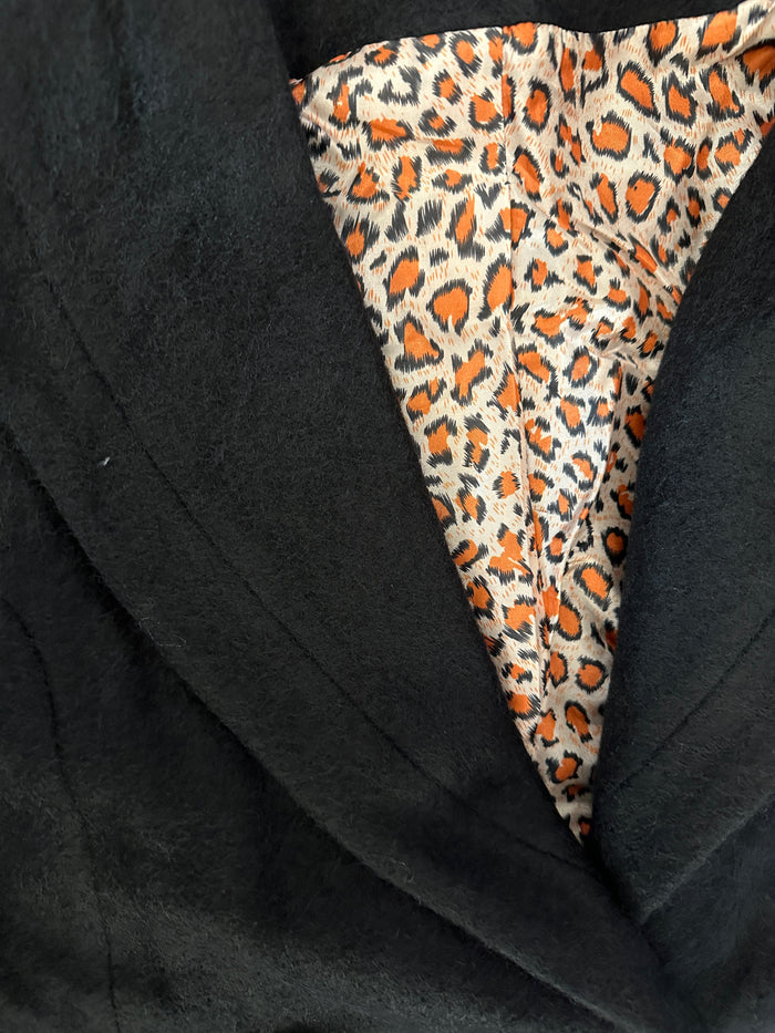 Mantel Leopard Lady, Schwarz, Plus Size