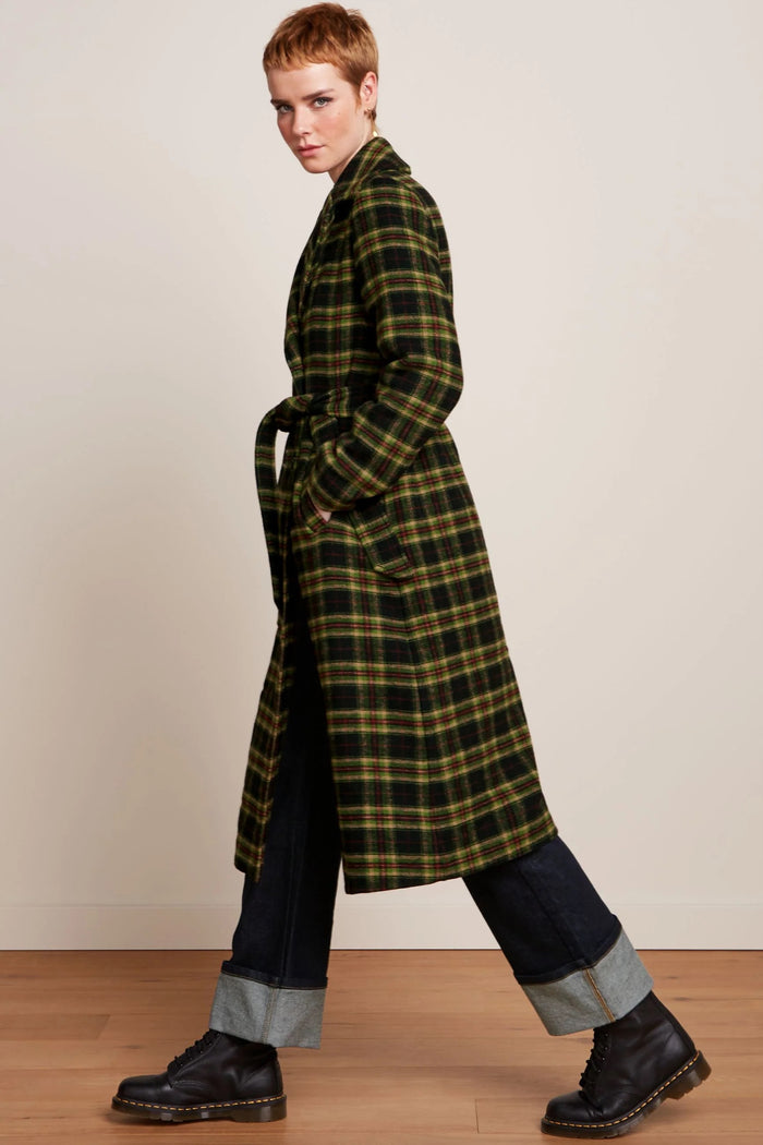 Mantel Robin Charonne mit Wollanteil, Kariert, Plus Size