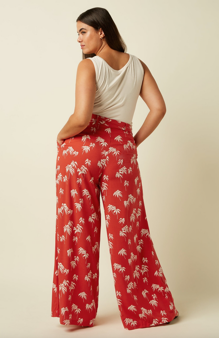 Marnie Pants The Haze mit Palmenprint, Rot