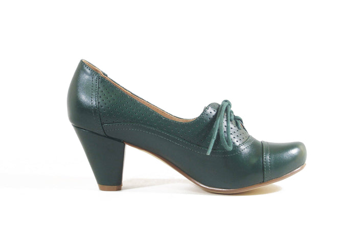 Maytal Schnürschuhe im Vintage-Stil, Grün