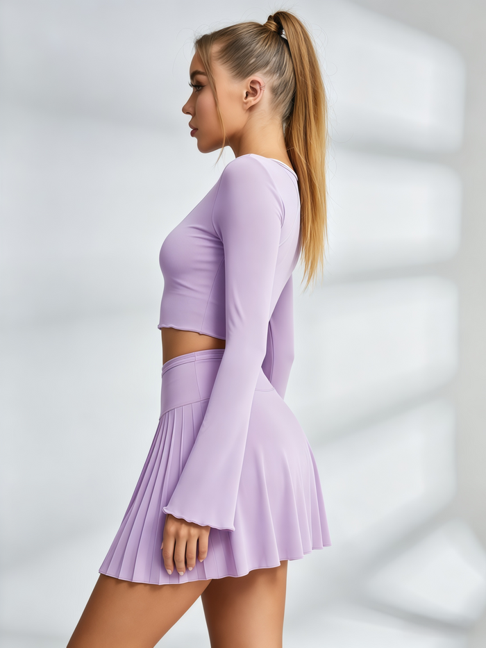 Mesh Tie-Front Tennis Set