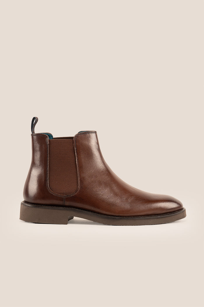Michael Brown Chelsea boots for men made from high-quality leather, offering a sleek, modern silhouette with luxurious comfort for everyday or smart wear.