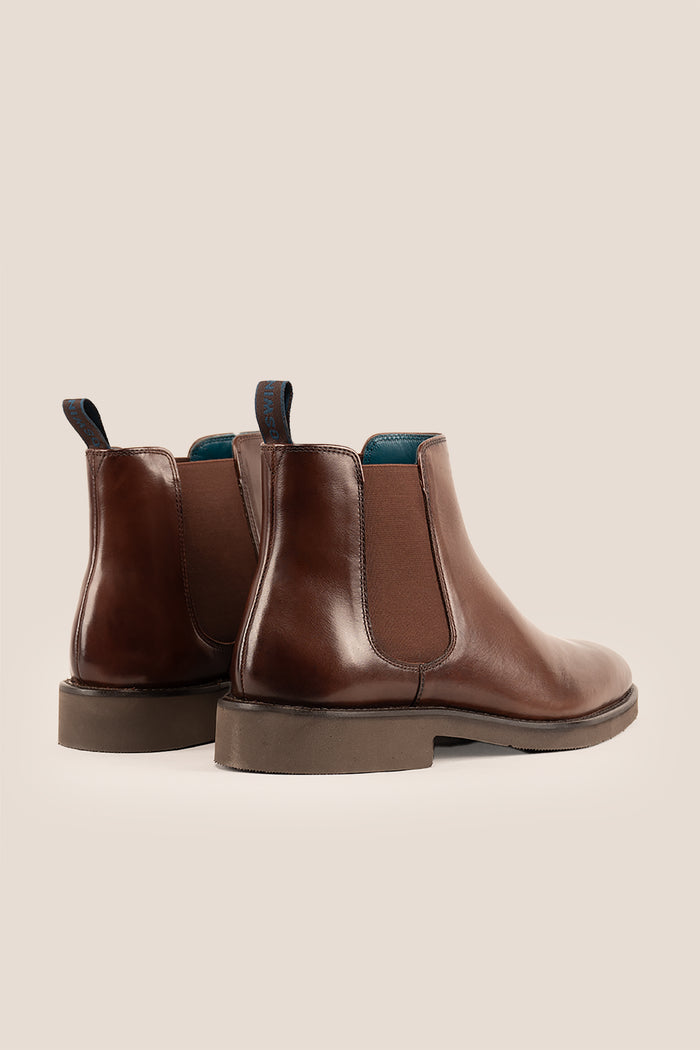 Michael Brown Chelsea boots for men made from high-quality leather, offering a sleek, modern silhouette with luxurious comfort for everyday or smart wear.