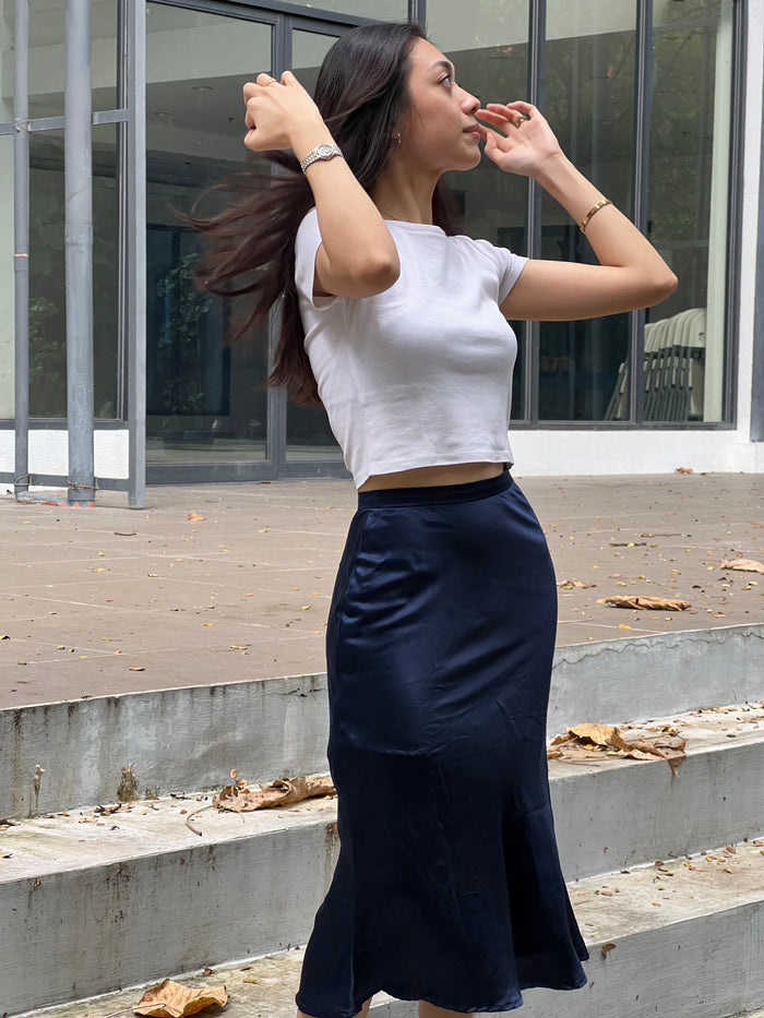 Midnight Bias Midi Skirt
