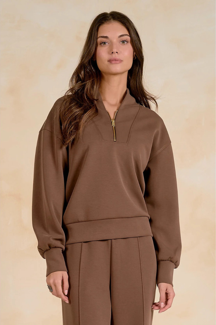 Mocha Scuba Pullover
