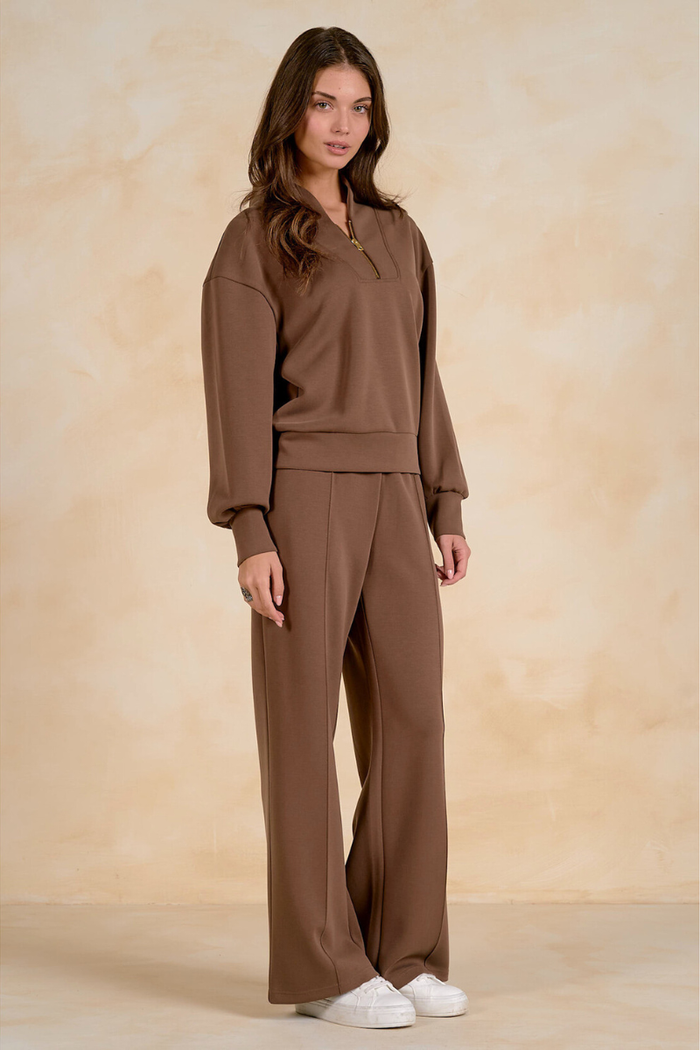 Mocha Scuba Pullover