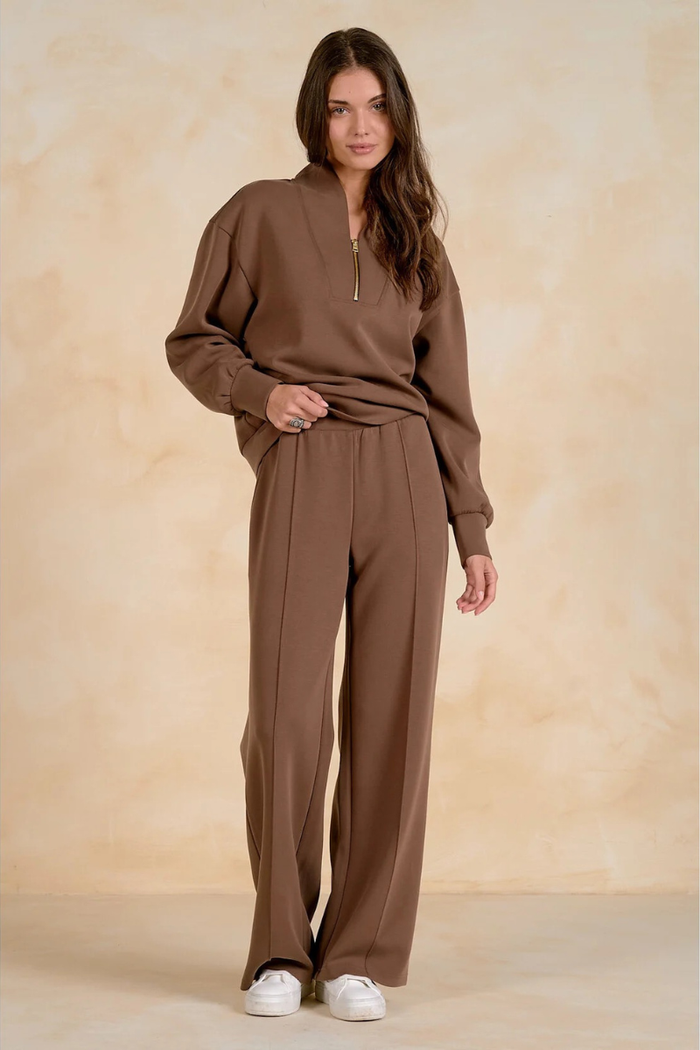 Mocha Scuba Pullover