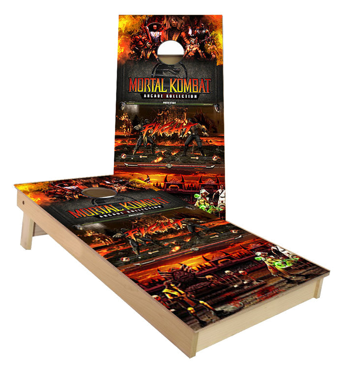 Mortal Combat cornhole boards