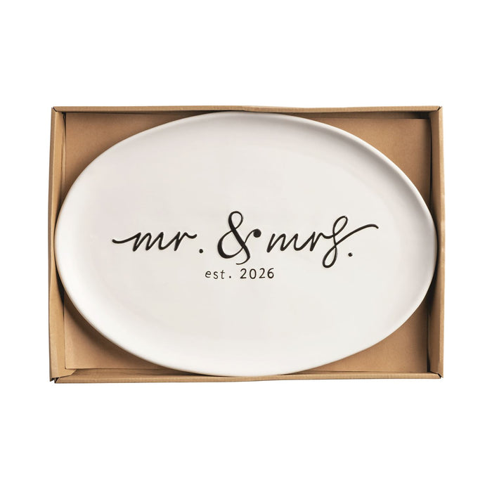 Mr. & Mrs. Est. 2026 Stoneware Platter